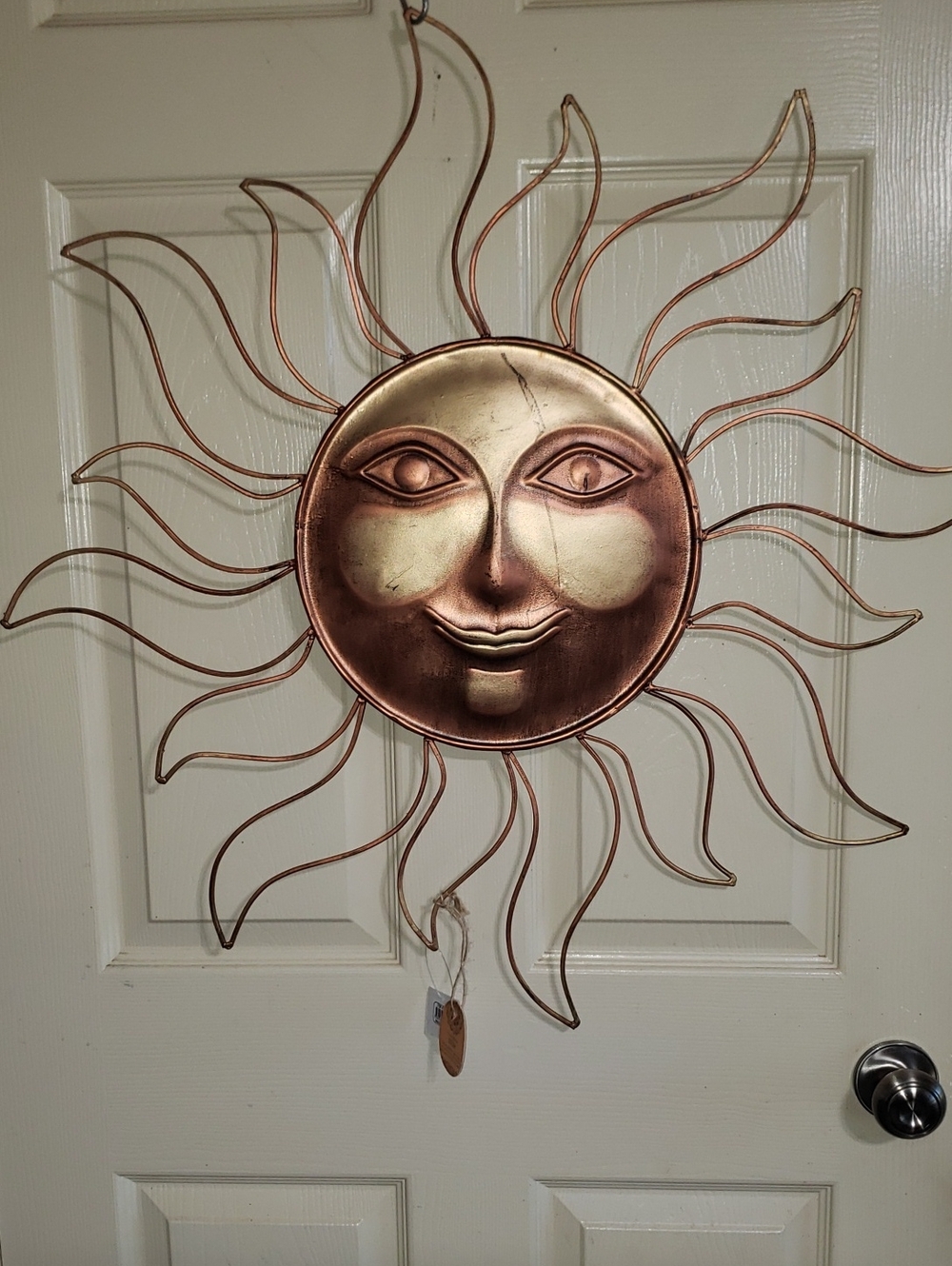 Sunburst Metal Wall Art - Copper & Gold Finish